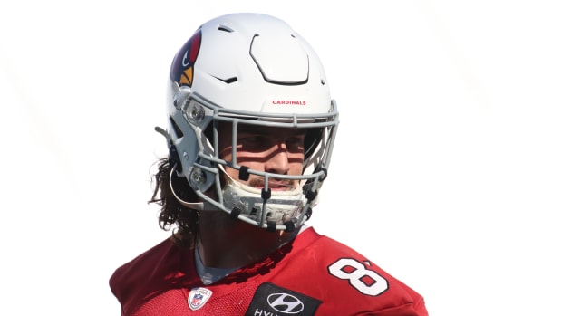 Dan Arnold with modified face mask. Credit: Alex Weiner - Sports Illustrated